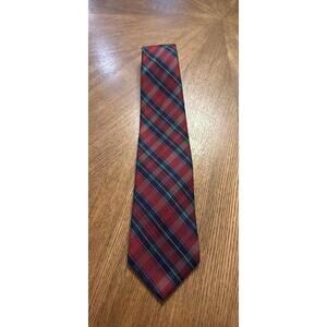 Old money, British wool silk blend plaid tie